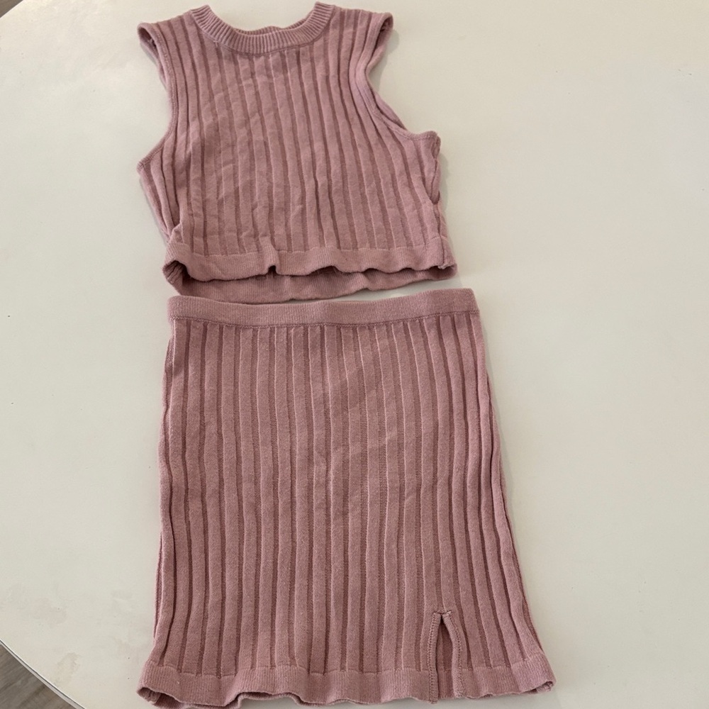 Lulu's Blush Ribbed Knit Sweater